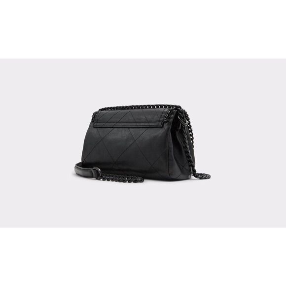 NWT~ALDO Black Kayleyyx Chain Accent Rock Inspired Shoulder/Crossbody Handbag - Picture 7 of 11